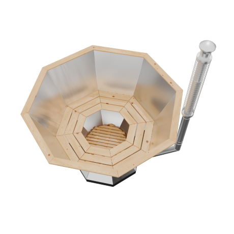 МАТЕА (4-6 персон) - банный чан с интегрированной печью из сосны