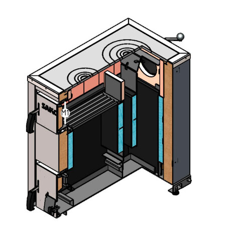 SAKOVICH MADERA 16 - котел твердотопливный с варочной поверхностью