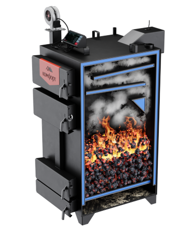 Комфорт Практик Premium 40кВт - котел твердотопливный длительного горения