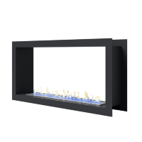 Русский огонь Честер 1000 - сквозной биокамин встраиваемый