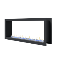 Русский огонь Честер 1200 - сквозной биокамин встраиваемый