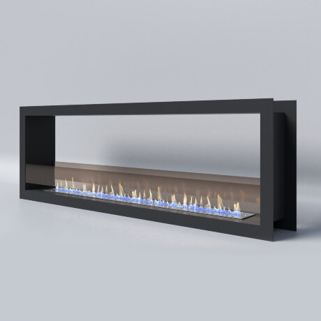 Русский огонь Честер 1500 - сквозной биокамин встраиваемый