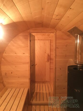 КедрПром - баня-бочка из кедра длиной 4,5 метра