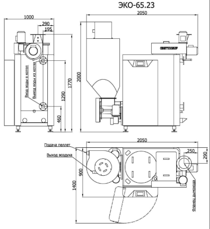 Светлобор ЭКО 65 - котел пеллетный автоматический
