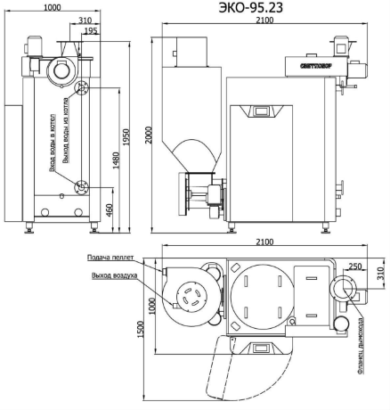 Светлобор ЭКО 95 - котел пеллетный автоматический