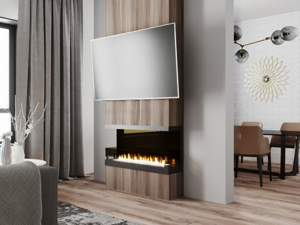 Русский огонь Честер 1000 - фронтальный биокамин встраиваемый