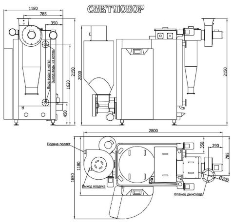Светлобор ЭКО 150 - котел пеллетный автоматический