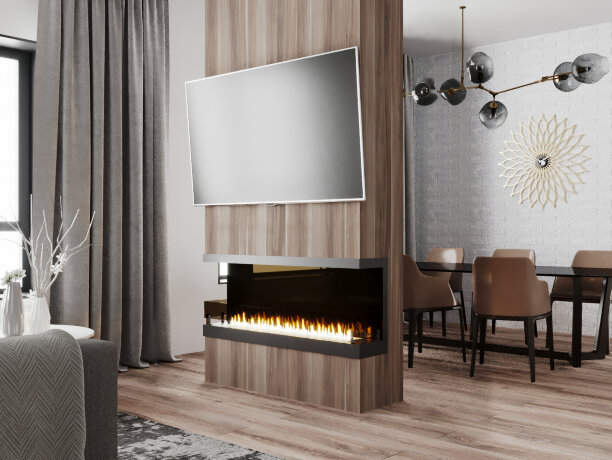 Русский огонь Честер 1200 - фронтальный биокамин встраиваемый