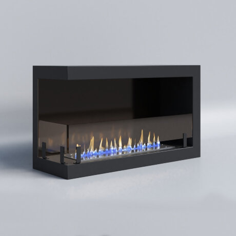 Русский огонь Честер 700 - угловой биокамин встраиваемый левый