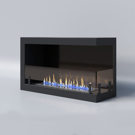 Русский огонь Честер 700 - угловой биокамин встраиваемый правый