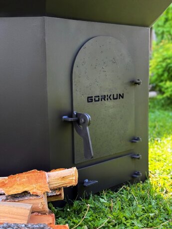 GORKUN (4-6 персон) - банный чан с приварной печью на подставке