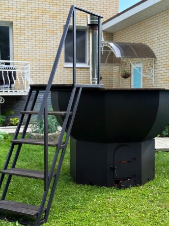 GORKUN (4-6 персон) - банный чан с приварной печью на подставке