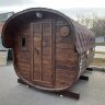 Алтайские мастера - баня-бочка длиной 3 метра и диаметром 2 метра