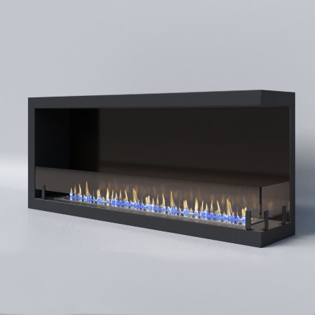 Русский огонь Честер 1200 - угловой биокамин встраиваемый правый