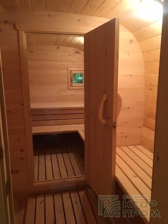 КедрПром - баня-бочка из кедра квадратная длиной 4,5 метра