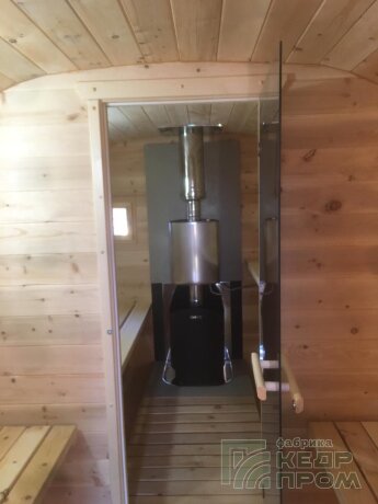 КедрПром - баня-бочка из кедра квадратная длиной 4,5 метра