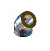 Сэндвич колено 45 нерж,нерж. d 110/200 0,8мм/0,5мм