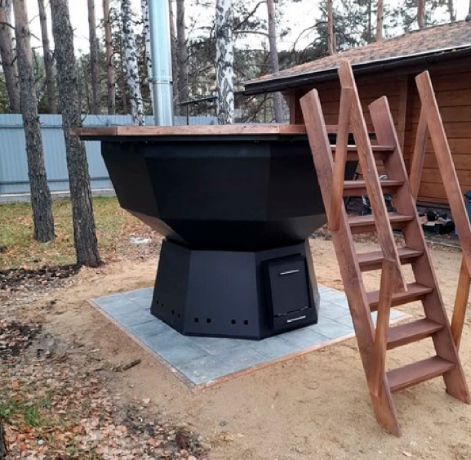 ChanOne (4-6 персон) - банный чан на подставке с печью