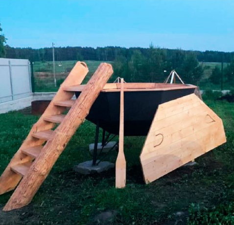 ChanOne (8-10 персон) - банный чан на подставке с печью