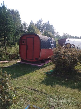 КедрПром - баня-бочка из кедра квадратная длиной 3 метра