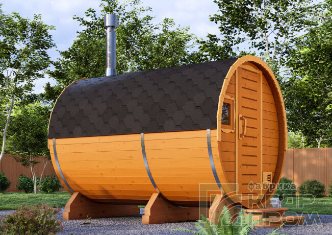 КедрПром - баня-бочка из кедра длиной 3 метра
