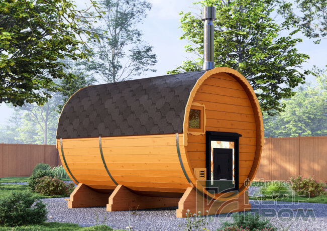 КедрПром - баня-бочка из кедра длиной 3 метра