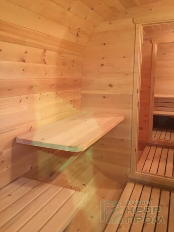 КедрПром - баня-бочка из кедра квадратная длиной 3,5 метра