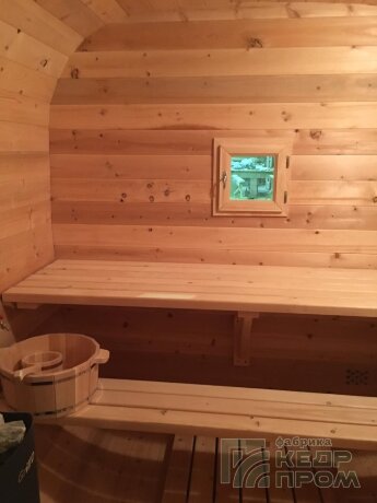 КедрПром - баня-бочка из кедра квадратная длиной 3,5 метра