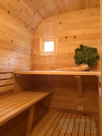 КедрПром - баня-бочка из кедра квадратная длиной 3,5 метра