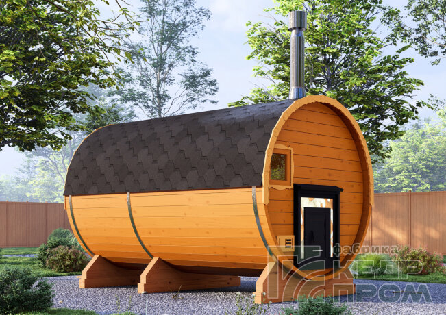 КедрПром - баня-бочка из кедра длиной 3,5 метра