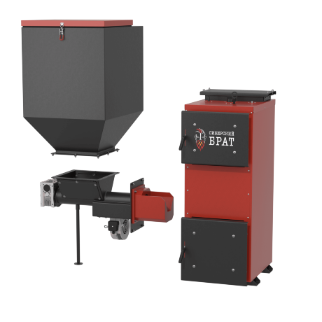 Сибирский Брат 20 кВт - котел автоматический угольный (пеллетный)