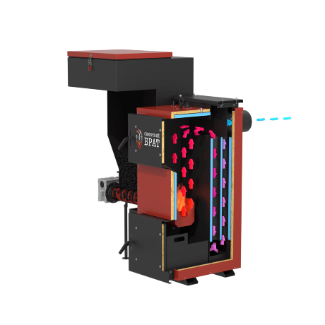 Сибирский Брат 25 кВт - котел автоматический угольный (пеллетный)