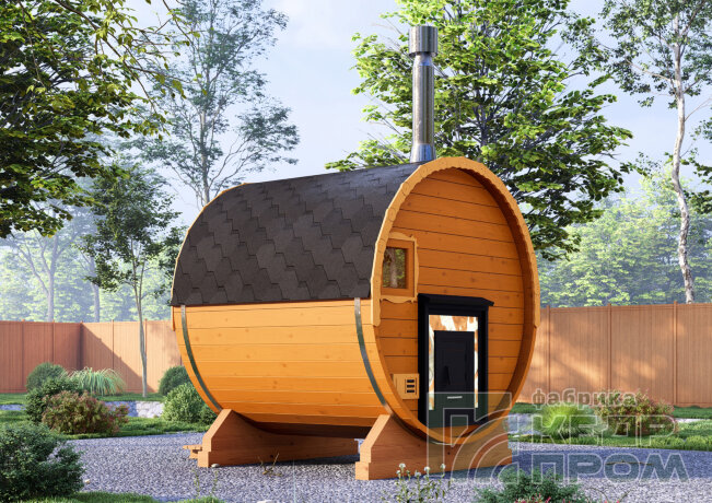 КедрПром - баня-бочка из кедра длиной 2 метра