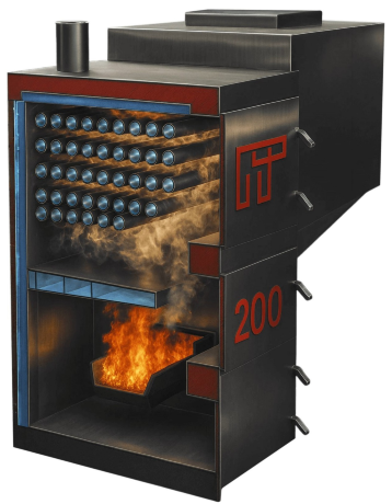 ПромТепло ПТ 500 - котел автоматический угольный (пеллетный)