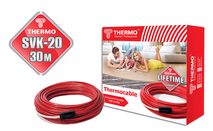 Thermocable SVK-20, 30м - нагревательный кабель в стяжку