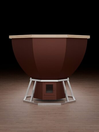 KELLEK Siberic (2-4 персоны) - банный чан со стандартной печью шоколад