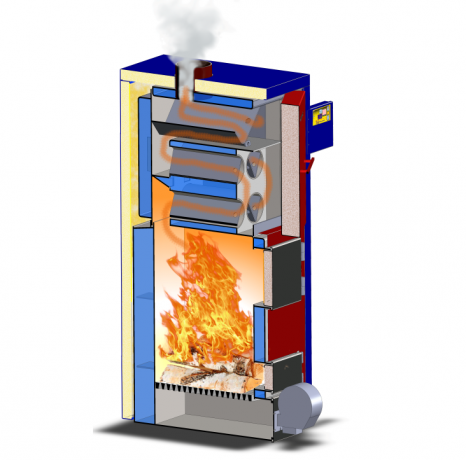 СТАРТ-50-Long-MAX - котел полуавтоматический твердотопливный