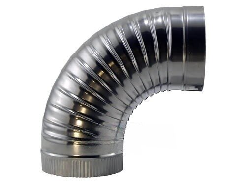 Компакт LAVA - сэндвич-отвод 90° нерж./нерж. 0,5мм/0,5мм