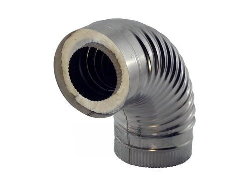 Компакт LAVA - сэндвич-отвод 90° нерж./нерж. 0,8мм/0,5мм