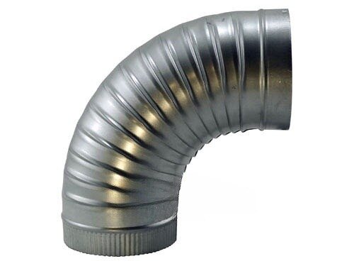 Компакт LAVA - сэндвич-отвод 90° нерж./оцинк. 0,8мм/0,5мм