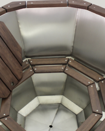 Тепло-чан (4 персоны) - банный чан с боковой печью и водяной рубашкой