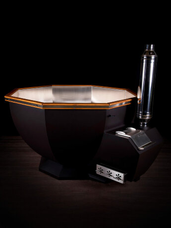 KELLEK Boil (4-6 персон) - банный чан с боковой печью черный