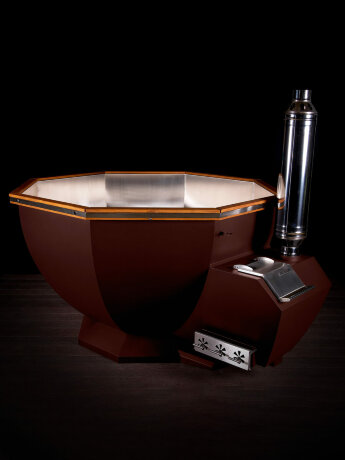 KELLEK Boil (4-6 персон) - банный чан с боковой печью шоколадный