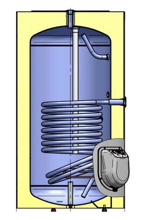 Parpol VS 150 - бойлер напольный косвенного нагрева с теплообменником