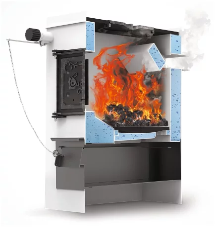 НМК Сибирь КВО 12 - котел твердотопливный с варочной поверхностью