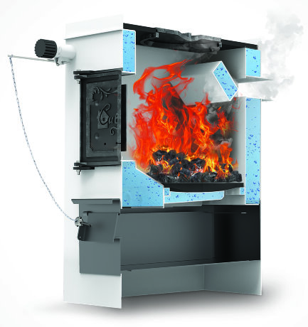 НМК Сибирь КВО 15 - котел твердотопливный с варочной поверхностью