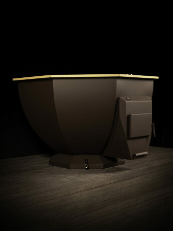 KELLEK Savanna (4-5 персон) - банный чан с интегрированной печью шоколадный