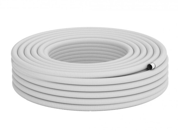 Stahlmann SS304 20А - гофрированная труба, отожженная, в белой оболочке, 30м