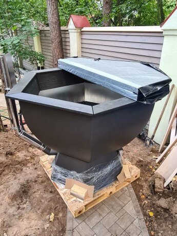 Алтайский чан (4-5 персон) - банный чан с печью