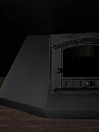 KELLEK Termal (2-4 персоны) - банный чан с печью с водяным карманом черный